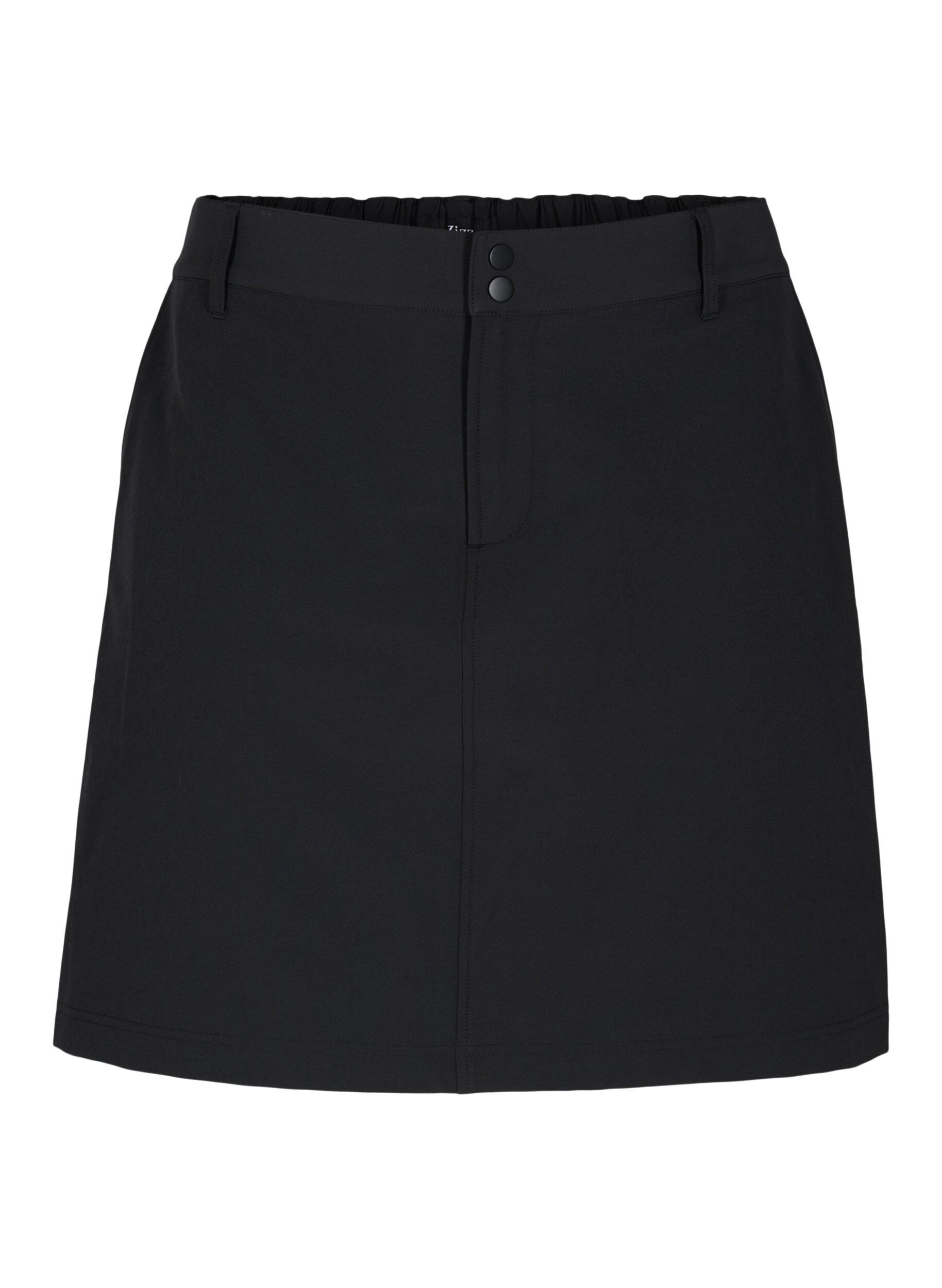 Zizzi Outdoor skj&oslash;rt med innershorts, Black, Packshot image number 0