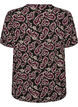 Bluse med lange ermer og paisleym&oslash;nster, M&oslash;rk Bordeaux, Packshot image number 1