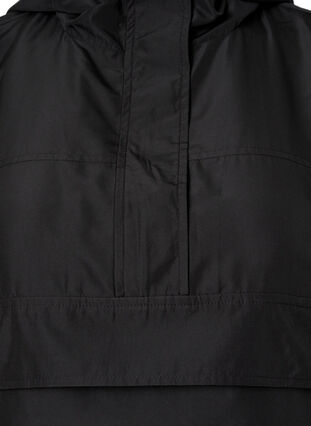 Anorak med hette og lomme, Black, Packshot image number 2