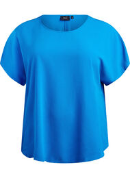 Bluse med korte ermer og rund hals, Daphne 