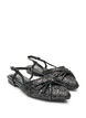 Glitrende slingback med sl&oslash;yfedetalj, Svart, Packshot image number 1