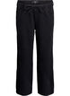 Loose fit-jeans med elastisk linning og snøring, Svart, Packshot image number 0