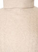 Strikket vest med rullehals og kabelstrikk, Beige, Packshot image number 2