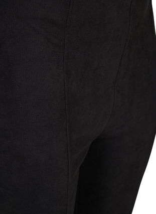 Leggings med struktur og glidelås, Black, Packshot image number 2
