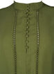 Knelang kjole med broderi og 3/4-ermer, Winter Moss, Packshot image number 2