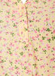 Bluse i viskose med blomstertrykk, korte ermer og volangkrage, Gul, Packshot image number 2