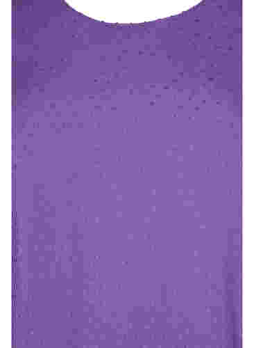 Strukturert viskosebluse med flaggermusermer, Royal Lilac, Packshot image number 2