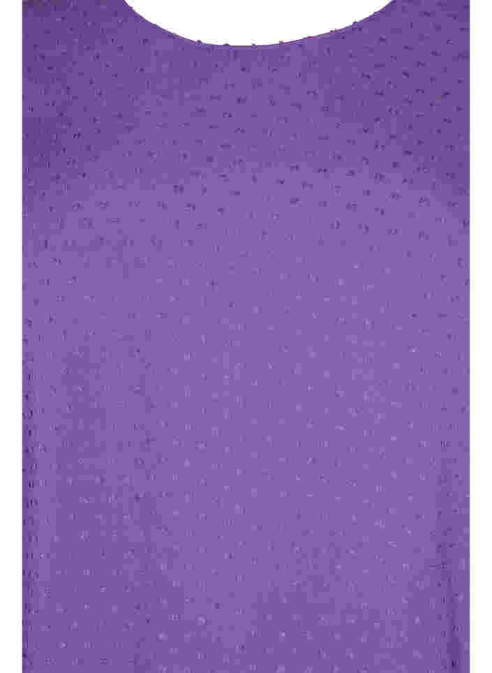 Strukturert viskosebluse med flaggermusermer, Royal Lilac, Packshot image number 2
