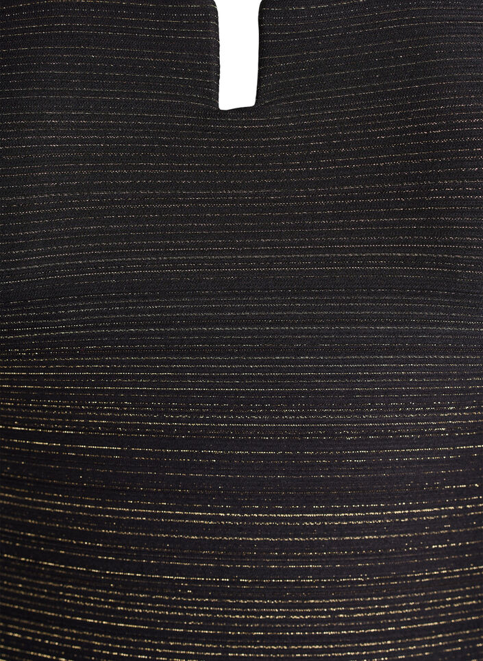 Badedrakt med teksturert stripe og detalj foran, Svart, Packshot image number 2