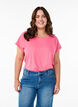 Kortermet T-skjorte i bomullsblanding, Rosa, Model image number 0