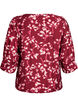 Bluse med V-hals og 3/4-ermer, Rød, Packshot image number 1