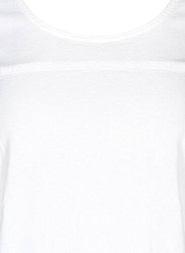 Kortermet kjole i bomull, White, Packshot image number 2