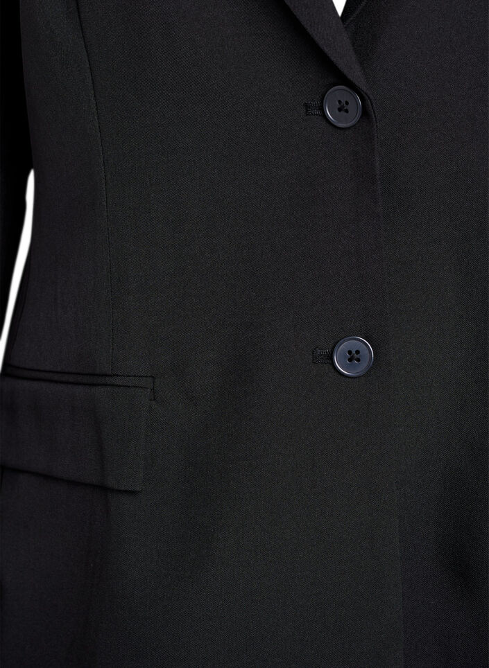 Blazer med lommer og splitter, Svart, Packshot image number 2