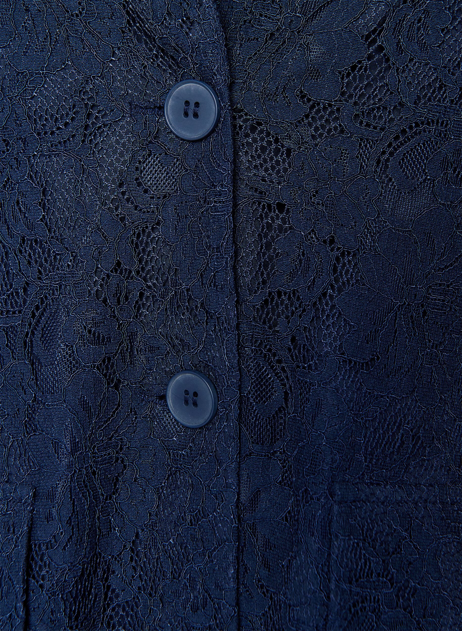 Zizzi Blondeblazer med knappelukking, Bl&aring;, Packshot image number 2