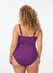 Polstret badedrakt med drapering, Lilla, Model image number 1