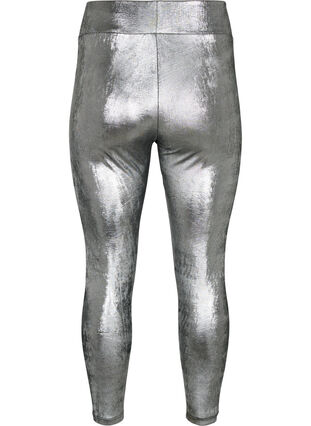 Sølvfarget tights som er høye på livet, Dark Silver, Packshot image number 1