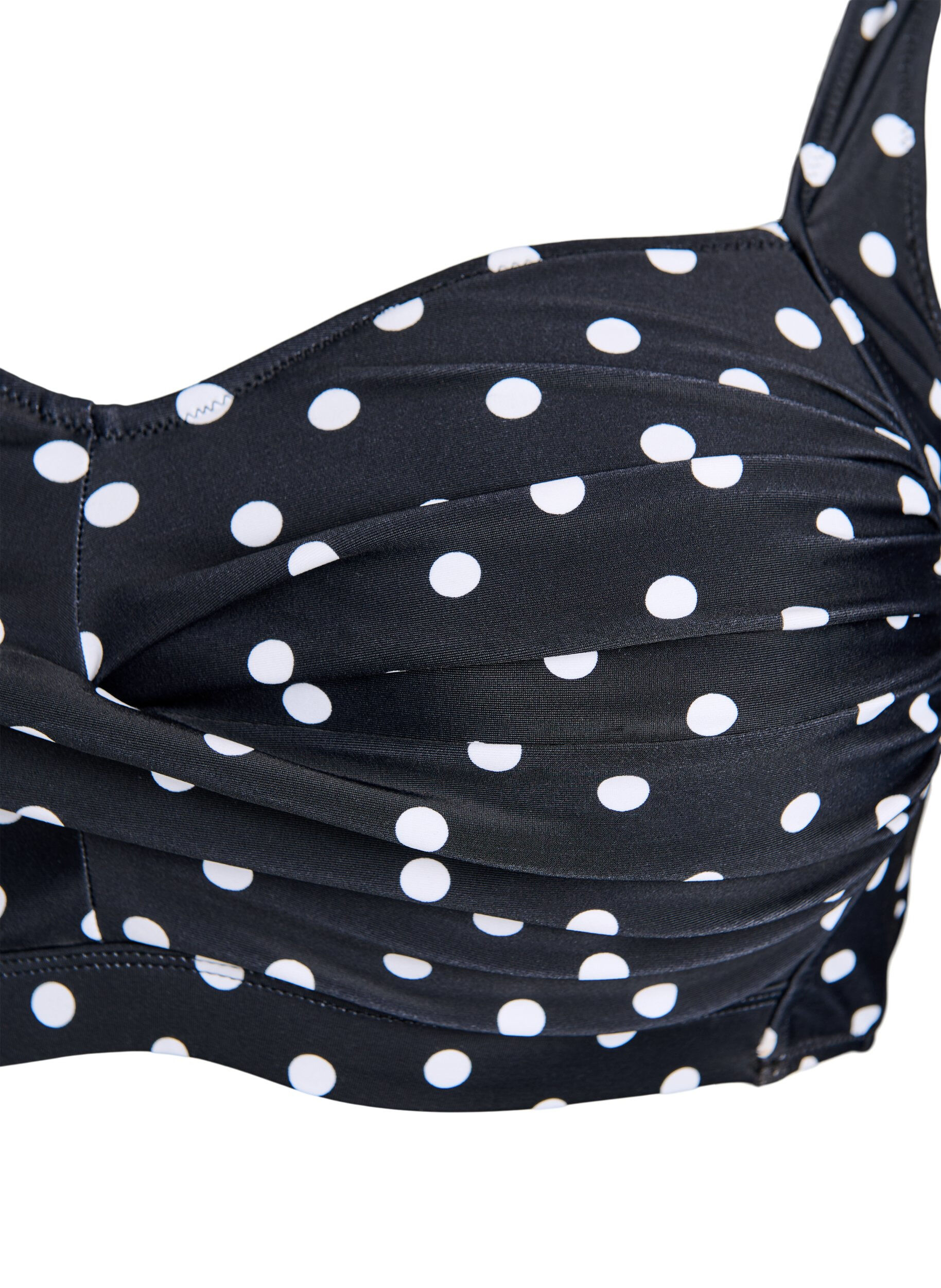 ZizziPolstret bikinioverdel med trykk, Svart, Packshot image number 2