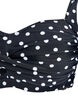 Polstret bikinioverdel med trykk, Svart, Packshot image number 2