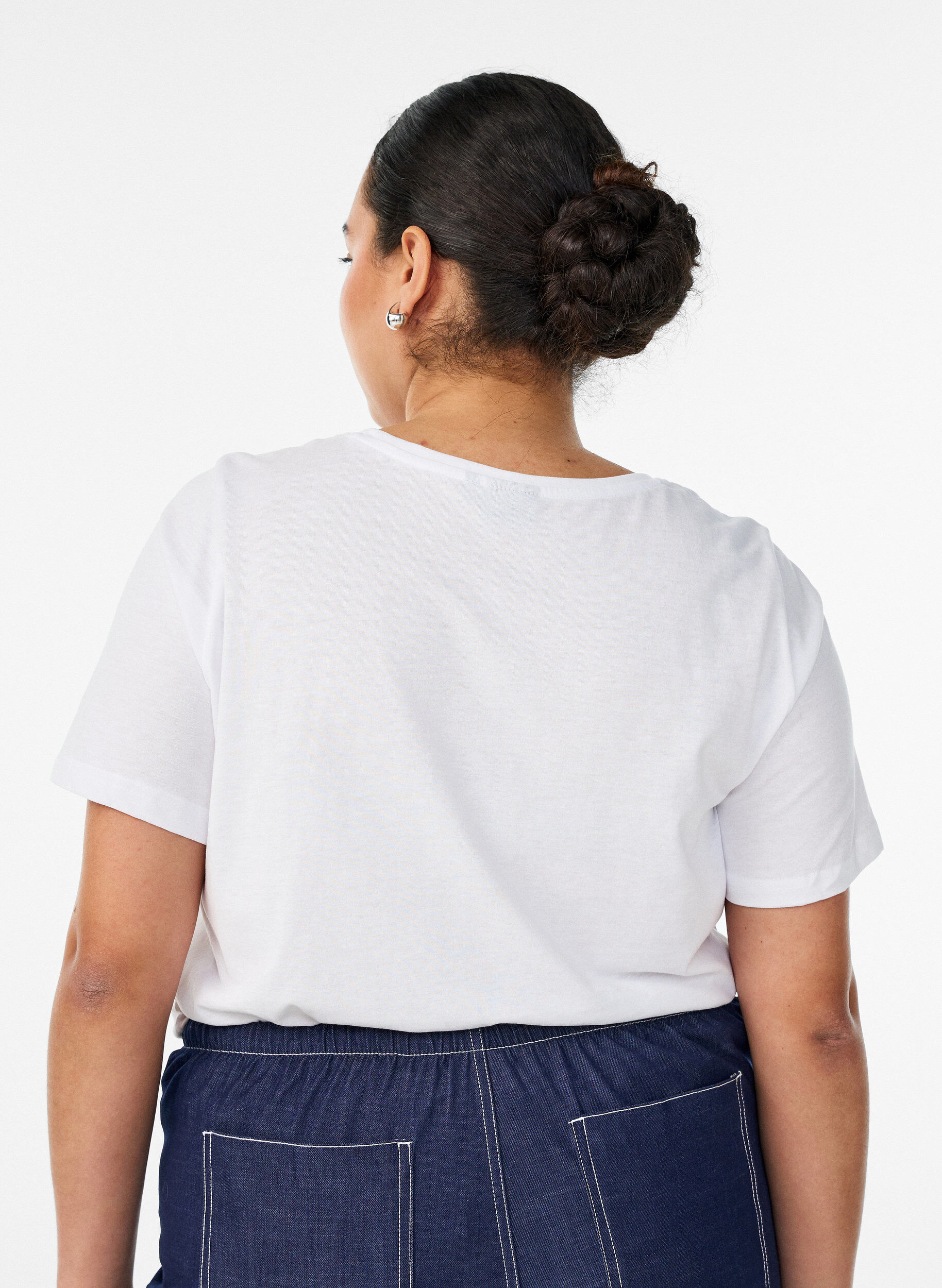 ZizziT-skjorte med trykk, Hvit, Model image number 2