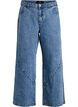 Jeans med wide fit og s&oslash;mdetaljer, Bl&aring;, Packshot image number 0