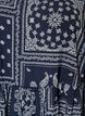 Ankellang kjole i viskose med paisley-trykk og korte ermer, Bl&aring;, Packshot image number 2