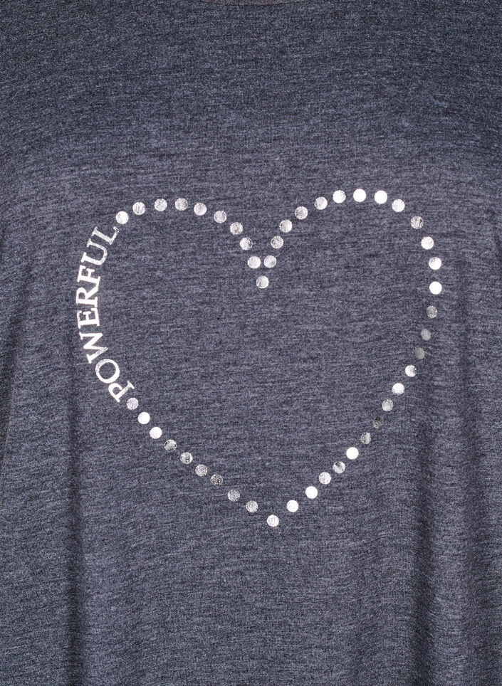 Kortermet nattkjole med teksttrykk, , Packshot image number 2