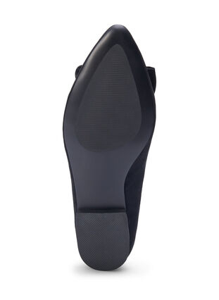 Zizzi Wide fit - Ballerinapumps med sløyfe, Svart, Packshot image number 4