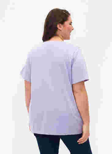 FLASH- T-skjorte med rund hals , Lavender, Model image number 1
