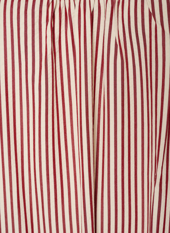 Sommerkjole med striper og A-form, R&oslash;d, Packshot image number 2