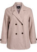 Kort k&aring;pe med dobbeltradede knapper, Beige, Packshot image number 0