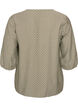 M&oslash;nstret viskosebluse med 3/4-ermer, Gr&oslash;nn, Packshot image number 1