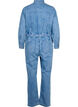 Jumpsuit i langermet denim, Light Blue Denim, Packshot image number 1