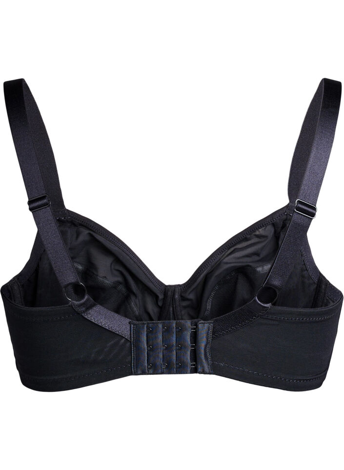Heldekkende basis BH i mesh, Svart, Packshot image number 1
