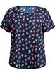 Kortermet bluse med tekstur, Bl&aring;, Packshot image number 0