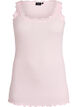 Topp med blondekant, Rosa, Packshot image number 0