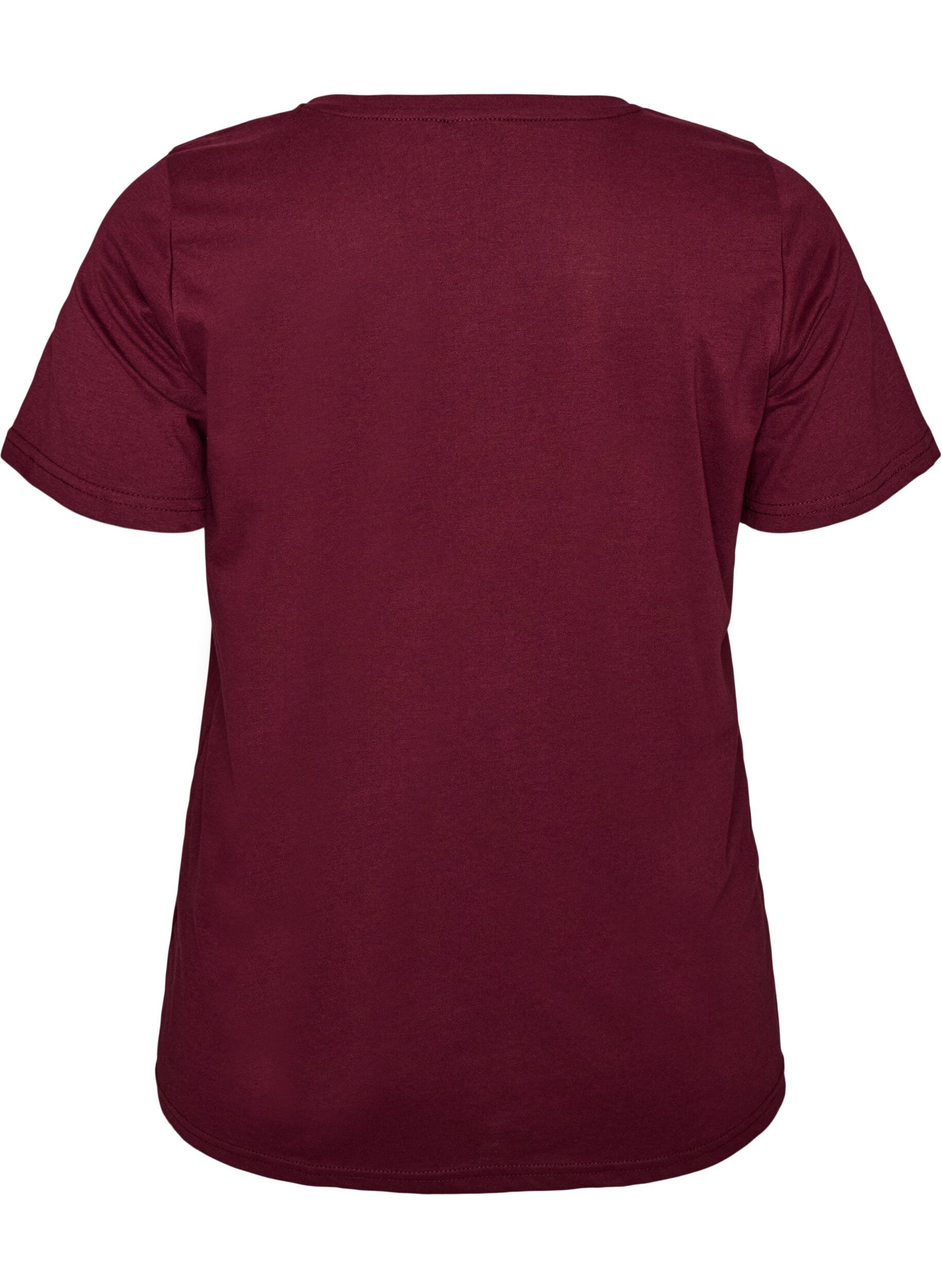 ZizziT-skjorte med trykk, R&oslash;d, Packshot image number 1