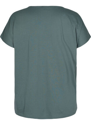 T-skjorte i bomullsmiks, Balsam Green, Packshot image number 1