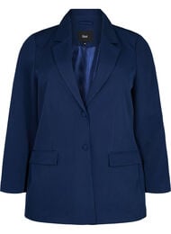 Klassisk blazer med knappelukking, Blå