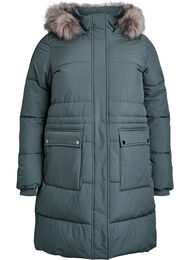 Vannavstøtende parkas med imitert pelskrage, Urban Chic