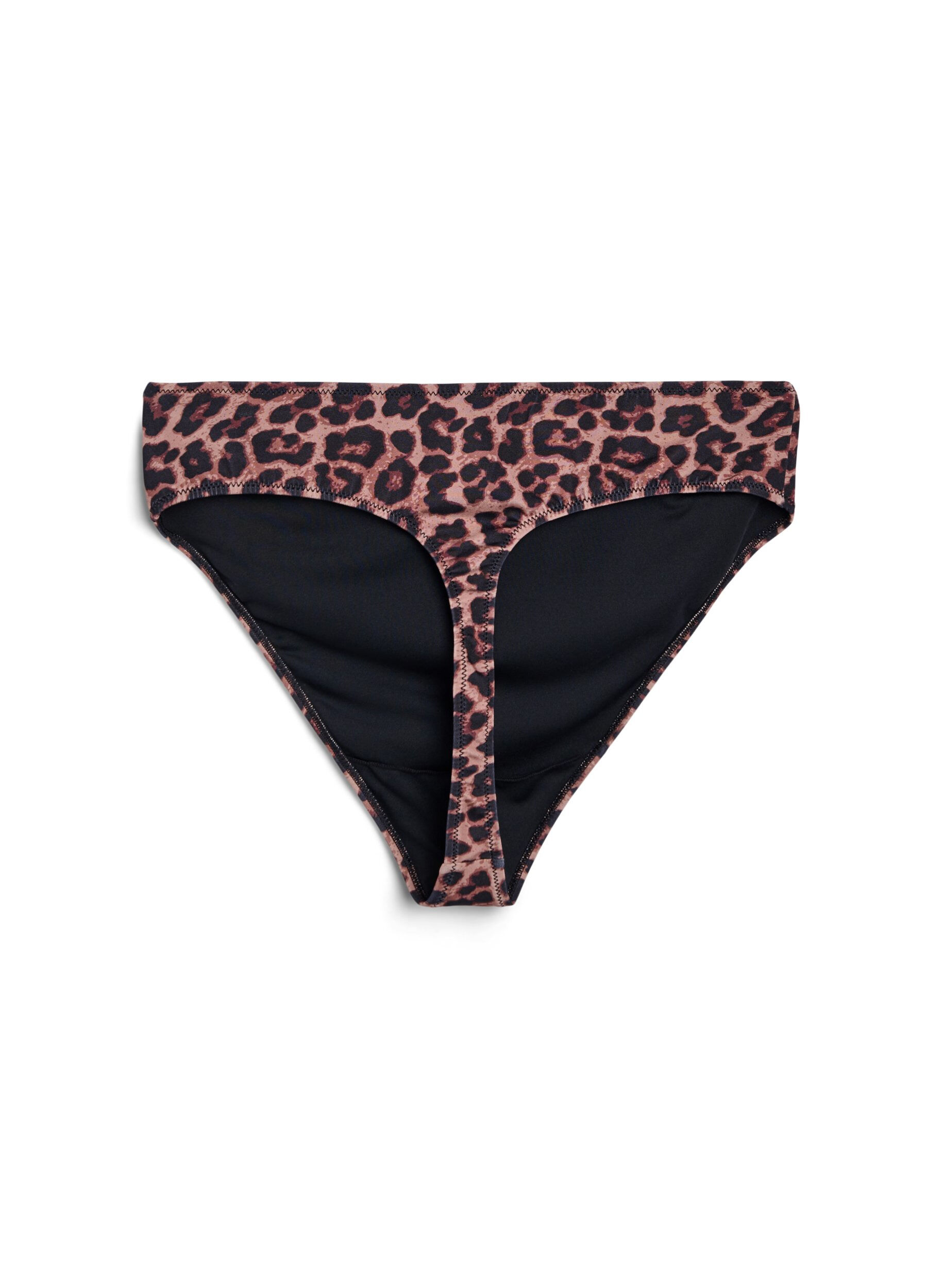 Zizzi Leopard bikini-string, Brun, Packshot image number 1