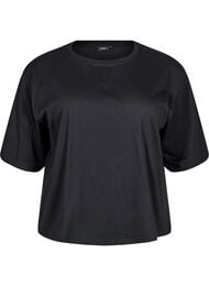 Boxy t-skjorte i økologisk bomull, Svart