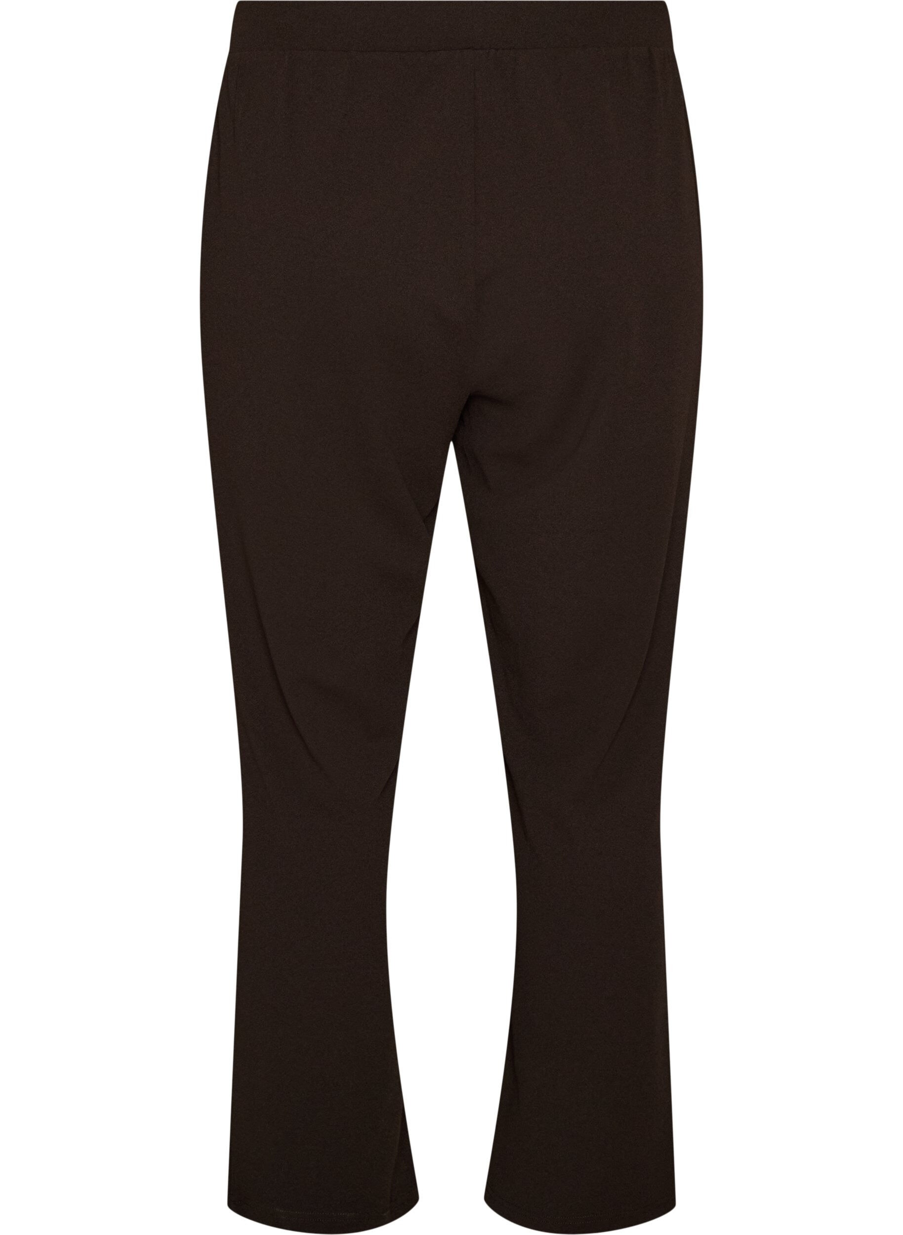 ZizziBukser med rett passform, Brun, Packshot image number 1