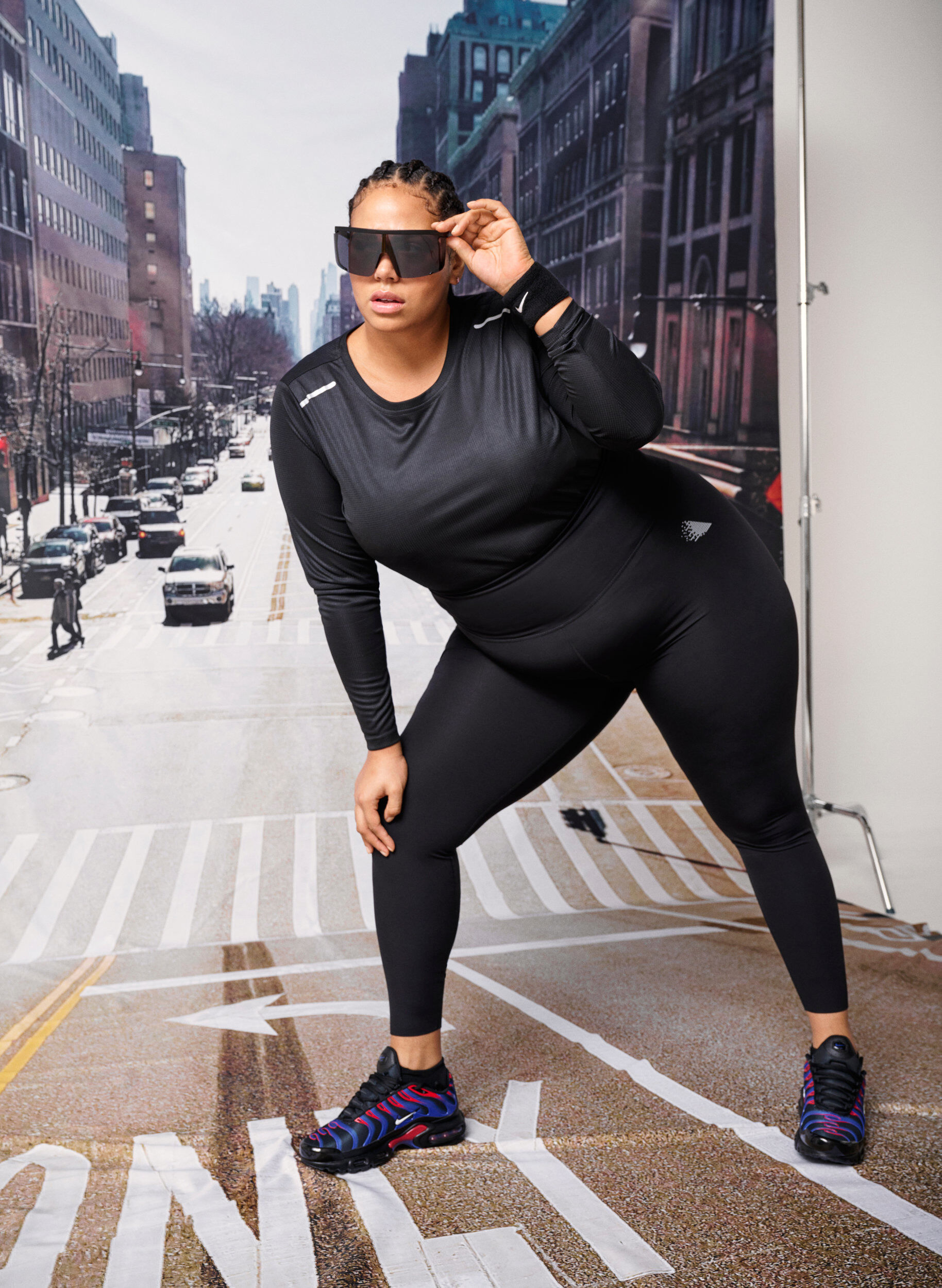 Zizzi Langermet treningstopp med refleksdetaljer, Black, Image image number 0