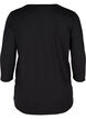 Treningsbluse med 3/4-ermer, Svart, Packshot image number 1
