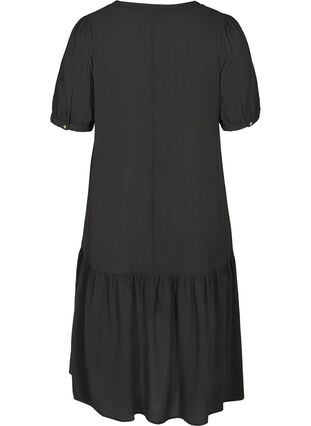 Kjole med 2/4-ermer og A-form, Black, Packshot image number 1