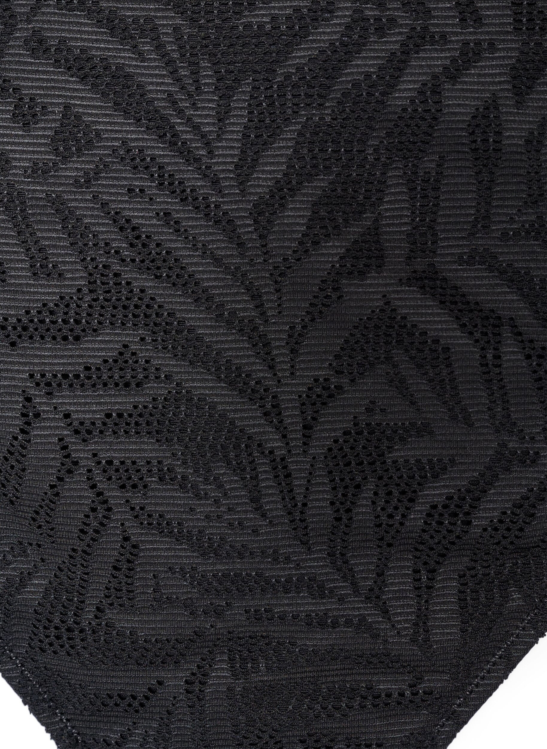 ZizziBrasiliansk bikinitruse i strukturert mesh, Svart, Packshot image number 2
