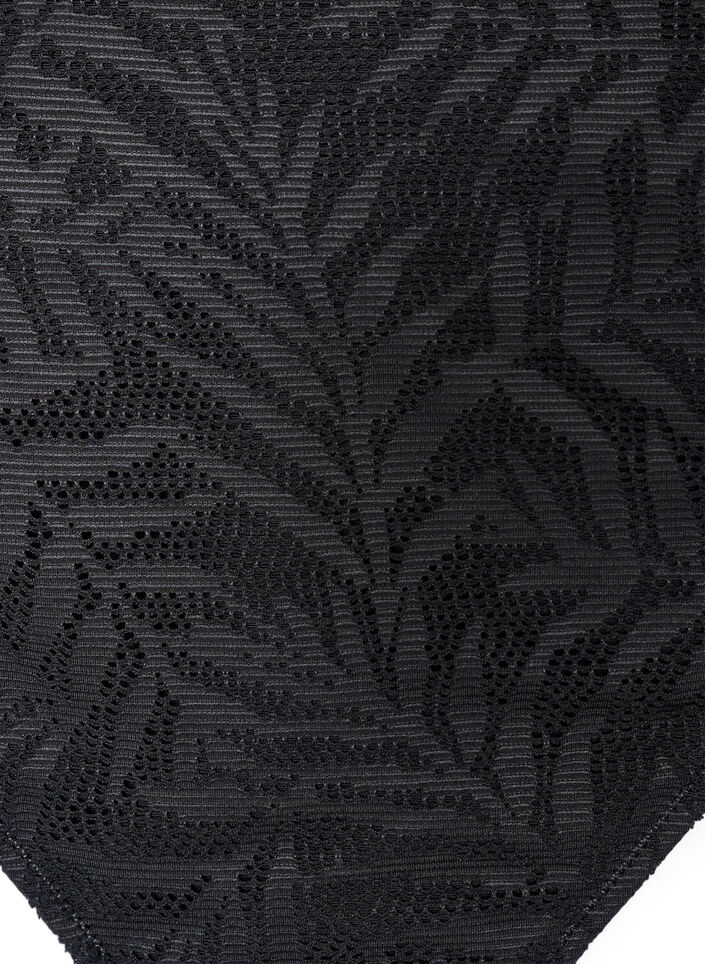 Brasiliansk bikinitruse i strukturert mesh, Svart, Packshot image number 2