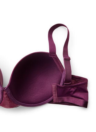 Zizzi Formstøpt bh med mesh, Lilla, Packshot image number 3