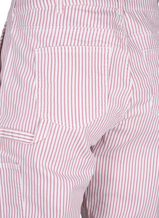 Stripete cargojeans med rett passform, Rose White Stripe, Packshot image number 3