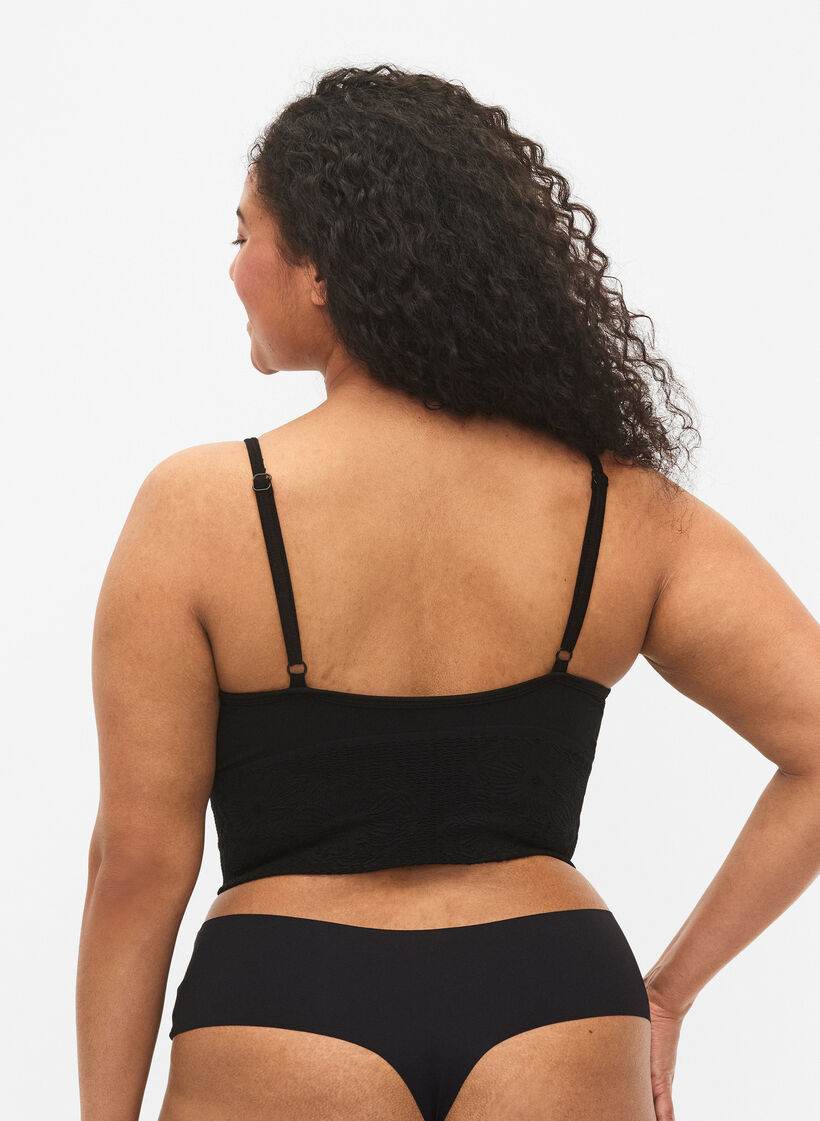 Sømløs BH, Black, Model image number 1